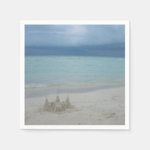 Serviette En Papier Stormy Sandcastle Beach Landscape