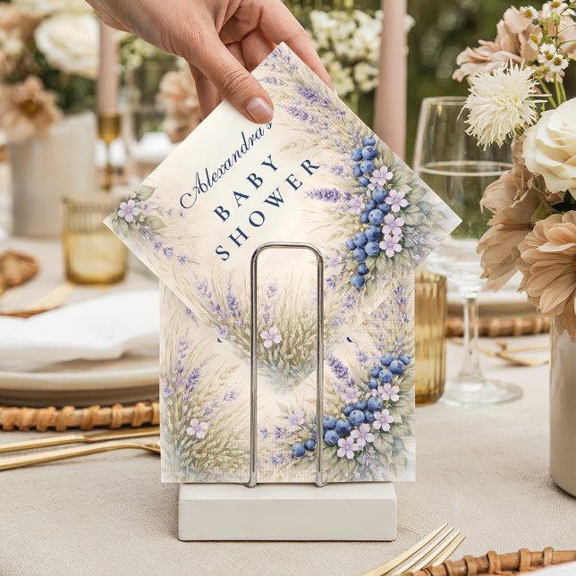 Serviette En Papier Storybook Blueberry Garden Baby Shower (Créateur téléchargé)