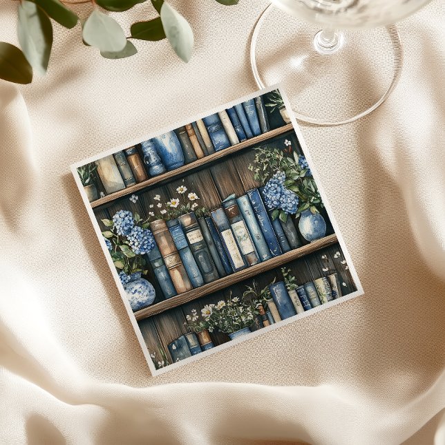 Serviette En Papier Storybook Boy Blue Library Book Baby Shower (Créateur téléchargé)