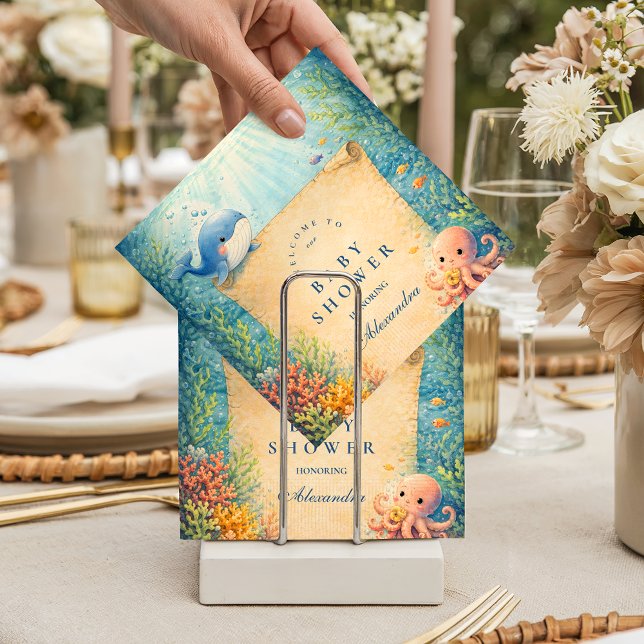 Serviette En Papier Storybook Ocean Friends Baby Shower (Créateur téléchargé)