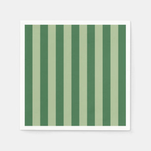 Serviette En Papier Striped vert vertical