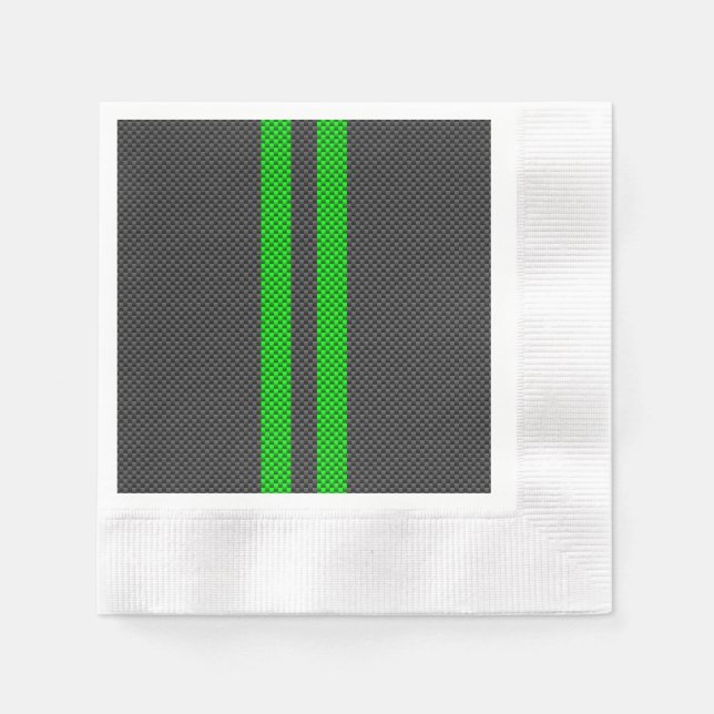 Serviette En Papier Stripes de Green Carbon (Devant)