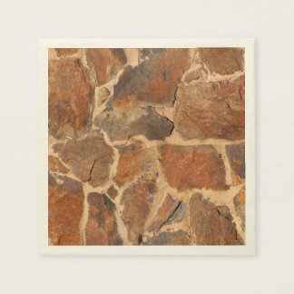 Serviette En Papier Structure de mur en pierre rustique Géologie Lumin