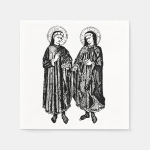 Serviette En Papier Sts. Côme et Damien, Saints patrons de la santé