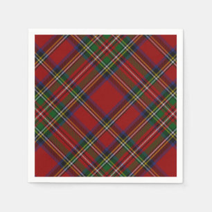 Serviette En Papier Stuart Plaid Tartan Noël 2