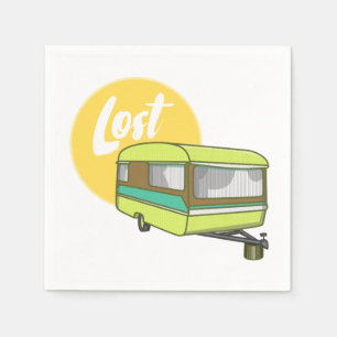 Serviette En Papier Style Caravan Lost Retro Seventies