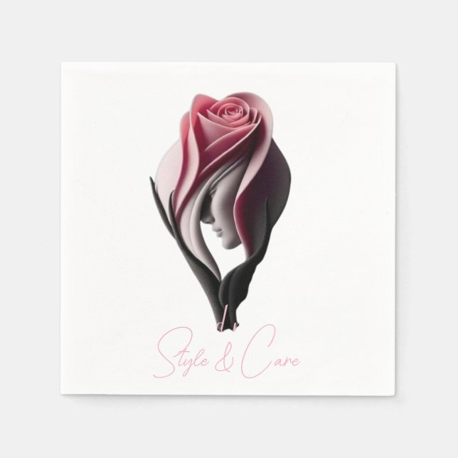 Serviette En Papier Style & Care Personnalisable (Devant)