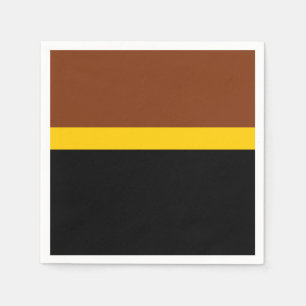 Serviette En Papier Style de bloc de couleur Brown jaune