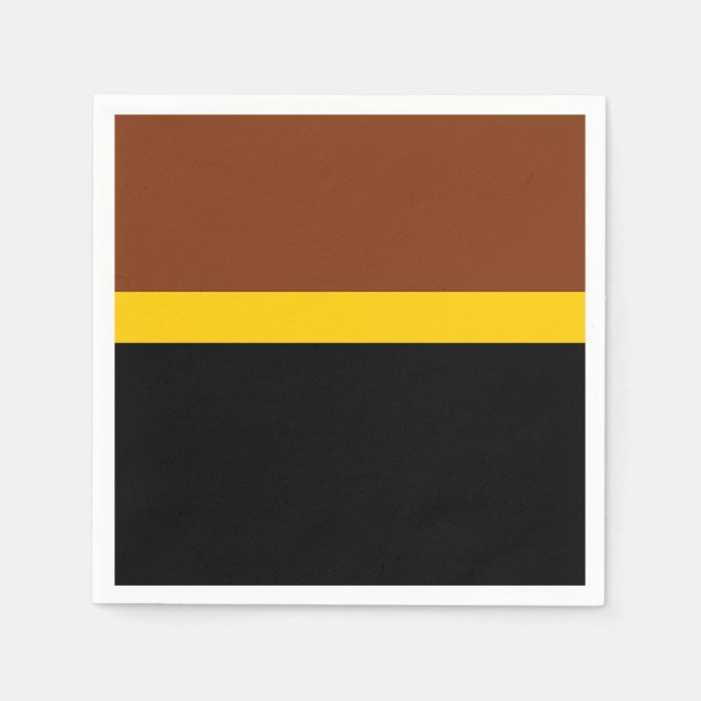 Serviette En Papier Style de bloc de couleur Brown jaune (Devant)