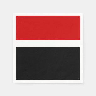 Serviette En Papier Style de bloc de couleur noir rouge