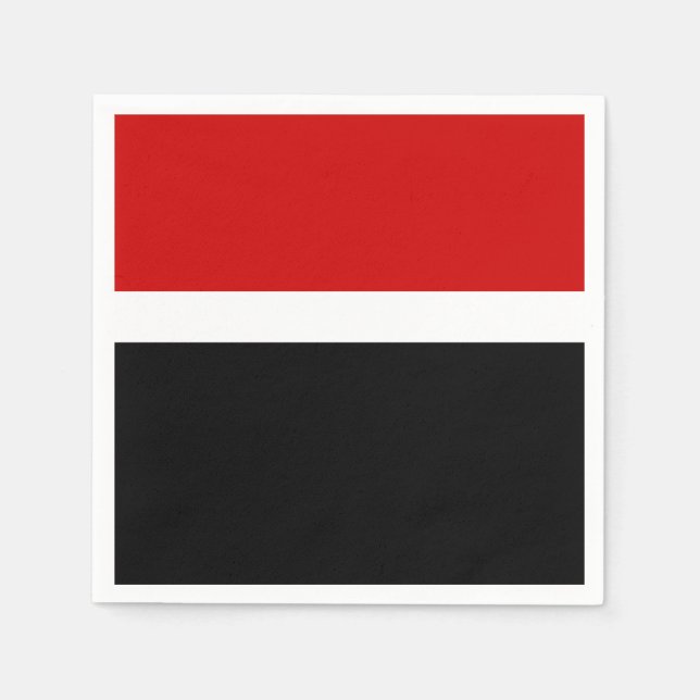 Serviette En Papier Style de bloc de couleur noir rouge (Devant)
