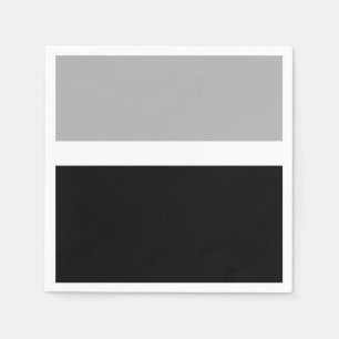 Serviette En Papier Style de couleur gris blanc noir
