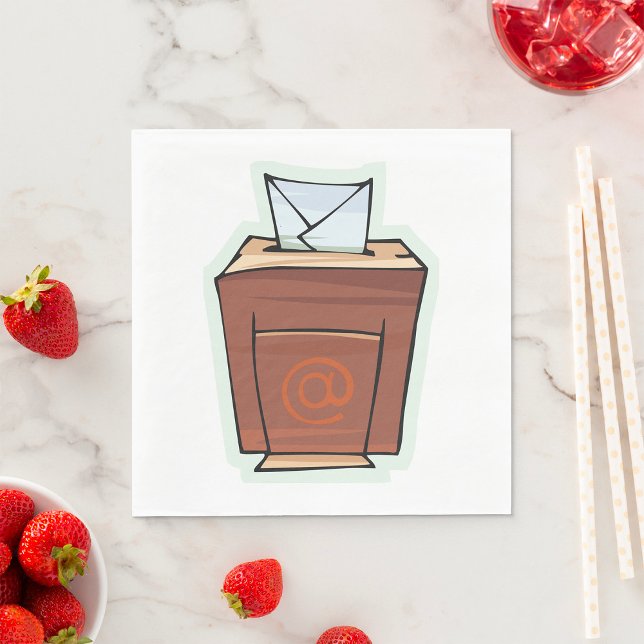 Serviette En Papier Style de dessin de l'icône de boîte de réception d (Créateur téléchargé)