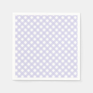 Serviette En Papier Style de pays Lavender En vichy Motif