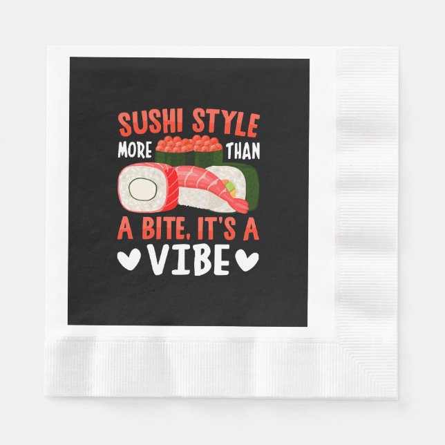 Serviette En Papier Style de sushi plus qu'une bouchée (Devant)