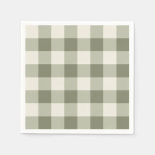 Serviette En Papier Style En vichy Agritourisme Vert classique