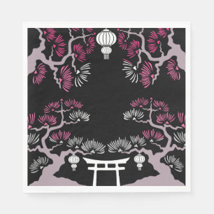 Serviette En Papier Style Fleur Japonais Imprimer Décor Maison