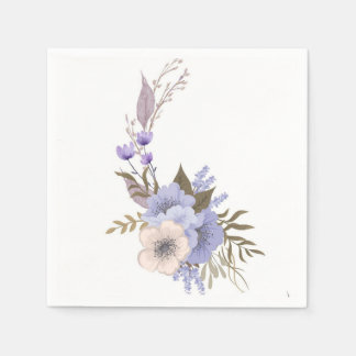 Serviette En Papier Style floral de boutique violet