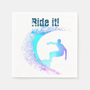 Serviette En Papier Style Graffiti Surfer