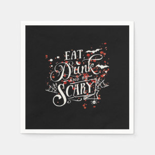 Serviette En Papier Style graphique esthétique effrayant d'Halloween s