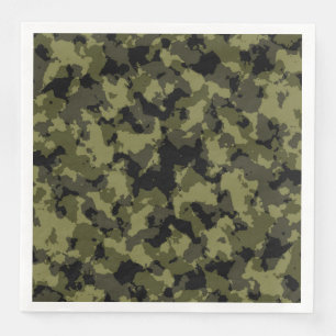 Serviette En Papier Style militaire camouflage