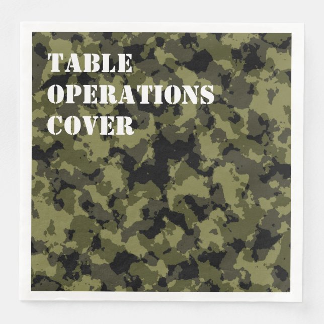 Serviette En Papier Style militaire camouflage (Devant)