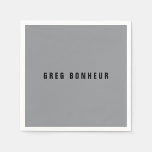 Serviette En Papier Style moderne Nom de recherche   Gris et noir