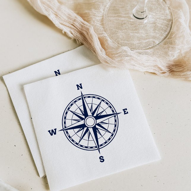 Serviette En Papier Style Nautique Rose Compass (Créateur téléchargé)