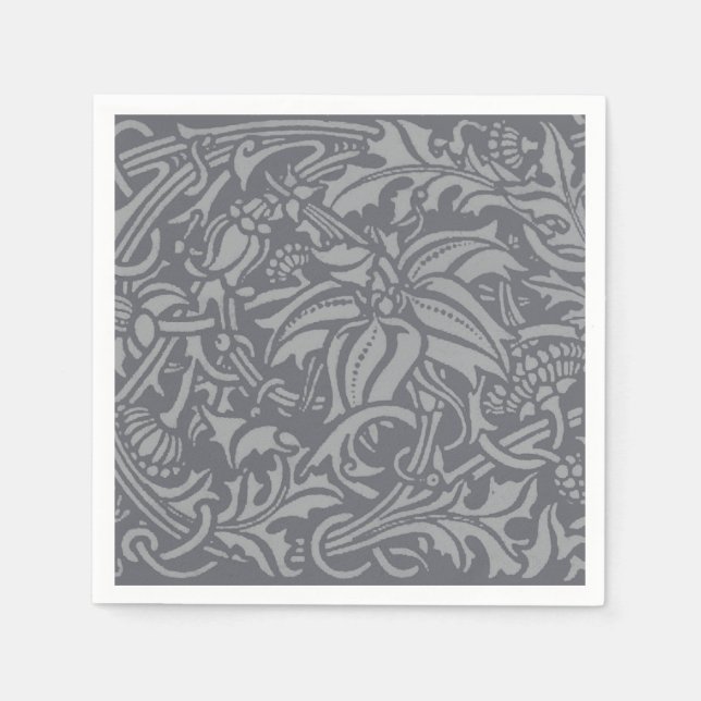 Serviette En Papier Style Scottish Thistle Knot William Morris (Devant)