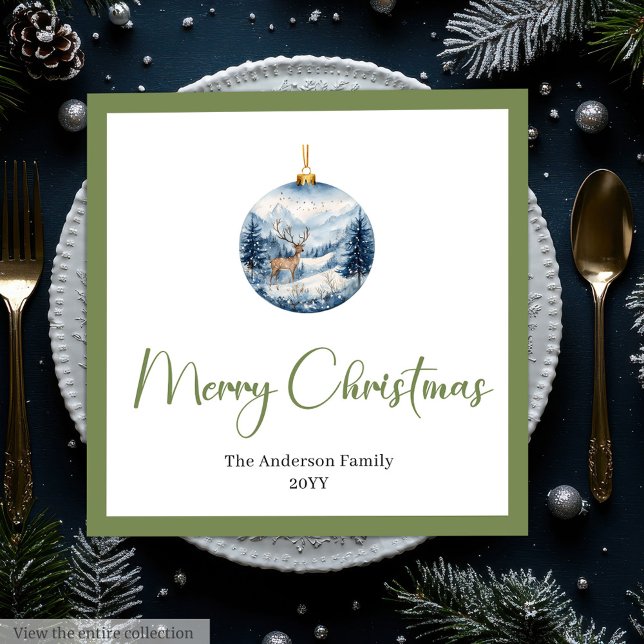 Serviette En Papier Stylish Bohemian Rustic Winter Scene Table Napkins (Stylish Bohemian Rustic Winter Scene Table Napkins)