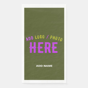 SERVIETTE EN PAPIER STYLISH MODERNE ARMÉE VERT VÉRIFIÉ MARQUE