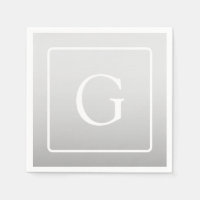 Subtil Gray Gradient Nom de famille Monogramme
