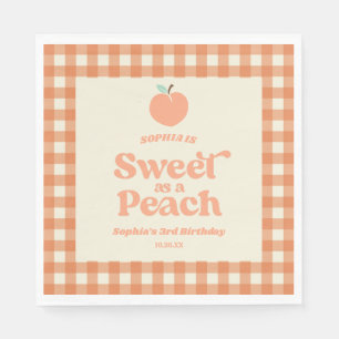 Serviette En Papier Sucré Comme Fruit Peach Pink Orange Anniversaire