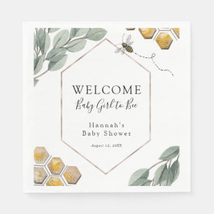 Serviette En Papier Sucré comme peut Baby shower Eucalyptus