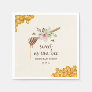 Serviette En Papier Sucré Comme Peut Être Floral Baby shower de miel