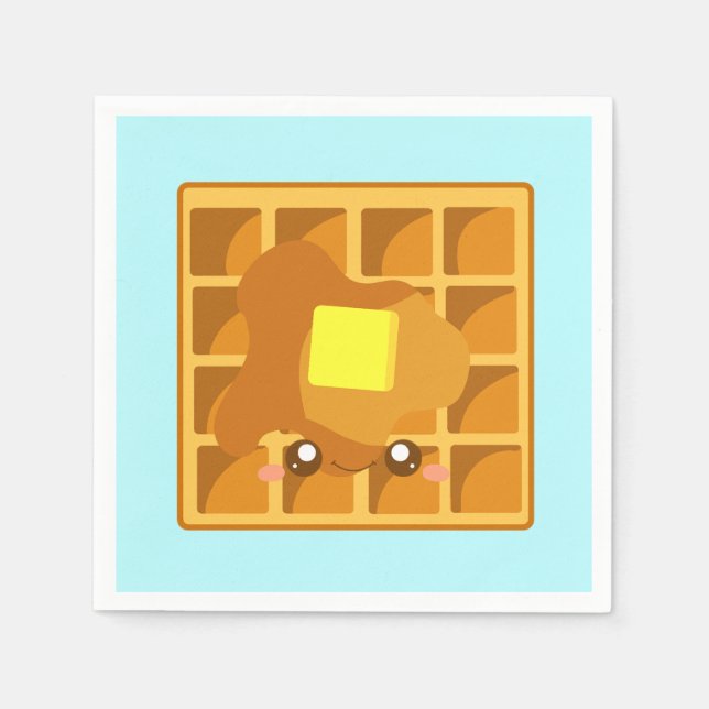 Serviette En Papier Sucre Cute Avec Beurre Et Sirop (Devant)