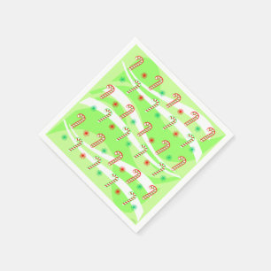 Serviette En Papier Sucres de canne de Noël modernes design