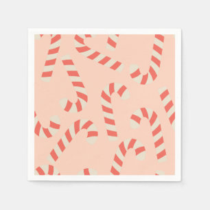 Serviette En Papier Sucres de canne de Noël roses Peachy