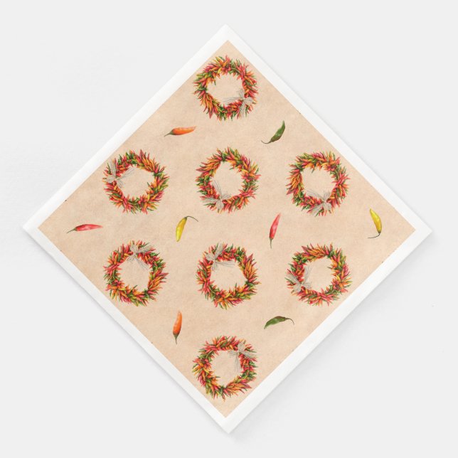 Serviette En Papier Sud-Ouest du Chili Ristra Wreaths partout sur Moti (Coin)