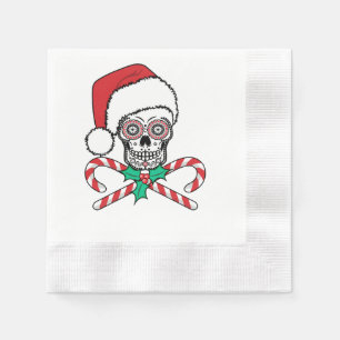 Serviette En Papier Sugar Skull Santa