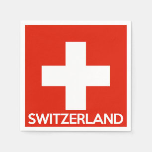 Serviette En Papier Suisse des textes de nom de symbole de drapeau de