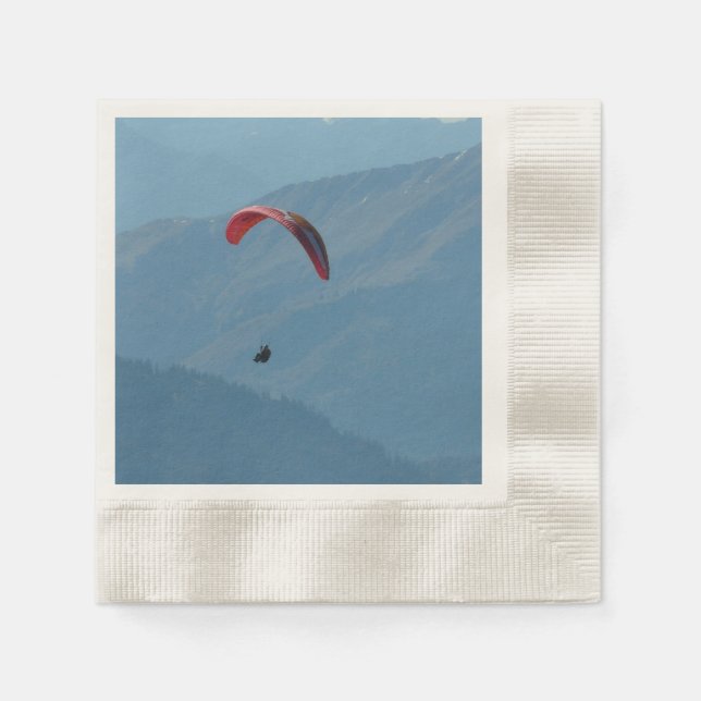 Serviette En Papier Suisse Paraglider 🏔️ Aventure Papier serviettes (Devant)