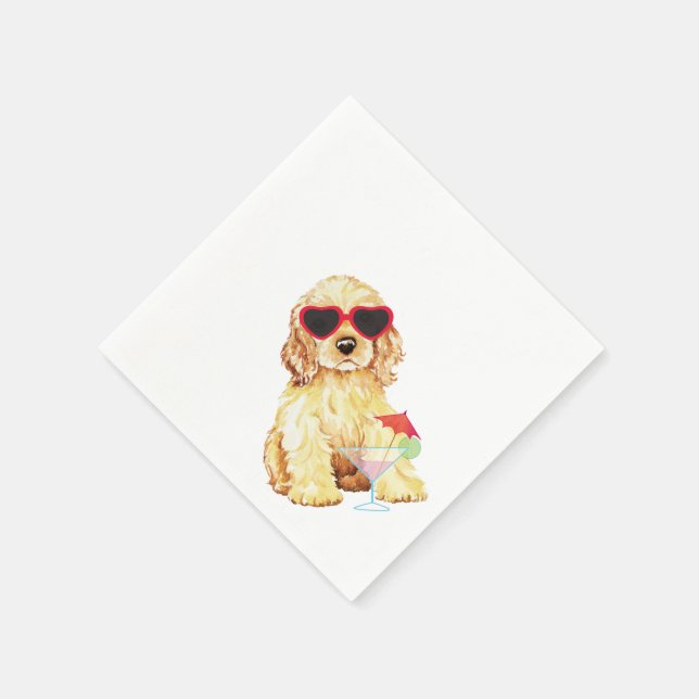 Serviette En Papier Summer Cocker Spaniel (Coin)