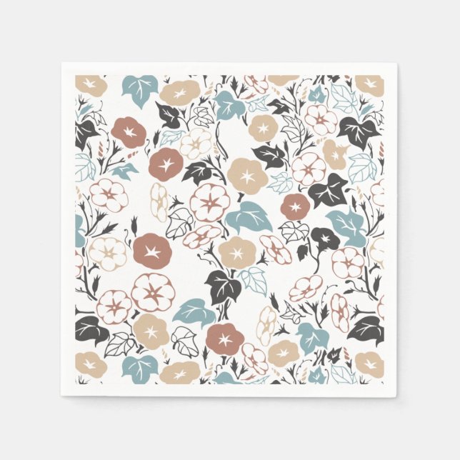 Serviette En Papier Summer Morning Glory Garden (Devant)