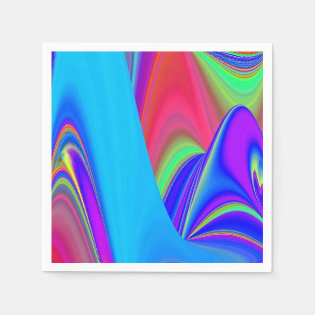 Serviette En Papier Summerfeel, Rainbowart 3D Abstrait (Devant)