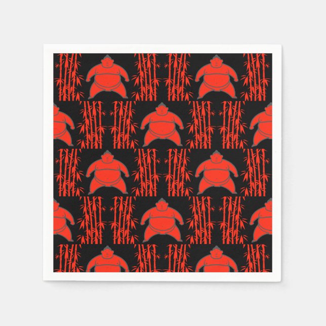 Serviette En Papier Sumo Wrestler (Devant)