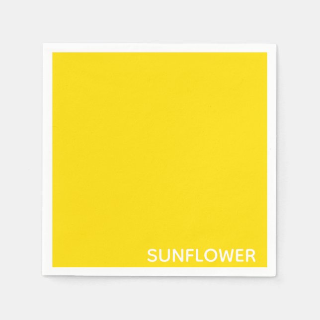 Serviette En Papier Sunflower jaune Nom de la couleur (Devant)