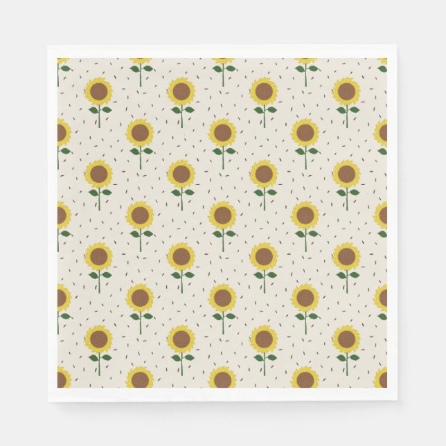 Serviette En Papier Sunflower Paper Napkins (Devant)