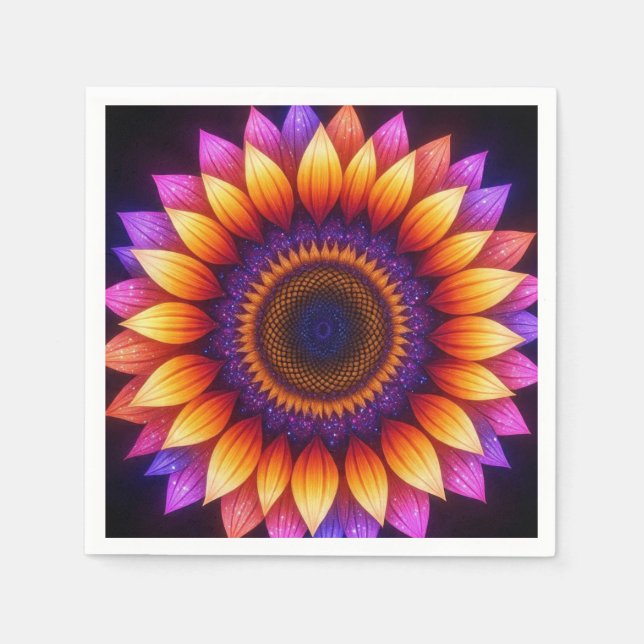 Serviette En Papier SunFlowerMandala (Devant)