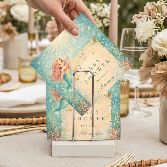 Serviette En Papier Sunlit Mermaid Reef Baby Shower (Créateur téléchargé)